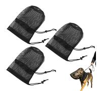 Mesh Dog Muzzle for Walking & Vet Visits - Breathable Soft Nylon Muzzle for Small, Medium & Large Dogs, Anti-Barking & Anti-Scavenging Mask with Adjustable Straps, Lightweight Washable Pet Gear (XL)