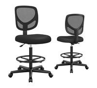 Mesh Drafting Stool Chair, Black / 2