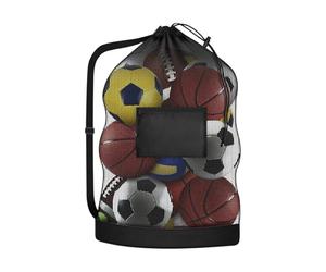 Mesh Equipment Sack - Polyester 101 cm Breathable Ball Carrier Portable Drawstring Container | Youth Athletes, Girls, Training, School, Club, Garage, Outdoor Pool, Snorkel Equipment