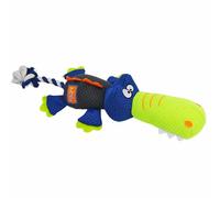 Mesh fabric crocodile plush toy for dogs with rope Nobby Pet