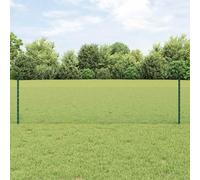 Mesh Fence Stakes Posts,Fence with Posts Green 0.5 x 50 m Steel for Chicken Coop, Poultry Netting, Plant Support and Dog Barrier