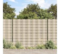 Mesh Fence Stakes Posts,Garden Privacy Screen PVC 70x0.19 m Cream for Chicken Coop, Poultry Netting, Plant Support and Dog Barrier