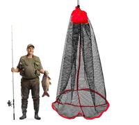 Mesh Fishing Bait Baskets - Foldable Live Bait Cage with Zipper, Durable Storage Net | Fishings Accessories Pen for Outdoor Use, Net Trap Holder for Father, Husband, Boyfriend Gift