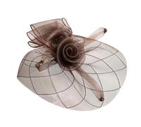 Mesh Flower Hairband Headpiece For Women With Secure Hair Clip And Bendable Band TeaParty Event Head Accessory Women Fascinator Hat With Hair Clip
