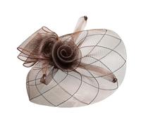 Mesh Flower Hairband Headpiece For Women With Secure Hair Clip And Bendable Band TeaParty Event Head Accessory