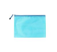 Mesh Folders A3/A4/A5 Mesh Zipper Pouch Document Bag Waterproof Zip File Folders Office Supplies Pencil Case 1 PC Cosmetic Makeup Bags(Blue,A4 (34CMX24CM)-1PC)