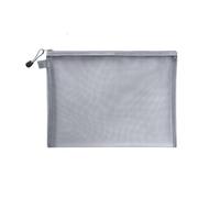 Mesh Folders A4/A5/A6 Mesh Zipper Pouch Document Bag Waterproof Zip File Folders Office Supplies Cosmetic Makeup Bags(Grey,A6(19X11cm))