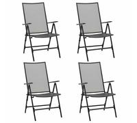 Mesh Folding Chairs 4 pcs Steel Anthracite vidaXL