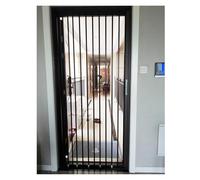 Mesh Folding Doors for Doorway, Retractable Accordion Door Interior Invisible Sliding Multi-Fold Metal Doors with Lock & Key(54"x80"(137.2x203.2cm))
