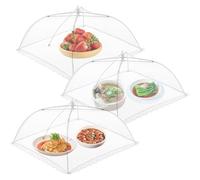 Mesh Food Cover Tent Umbrella,18 inch Food Dome, 2 Pack Food Covers Mesh Pop Up,Large and Strong Food Net Covers,Collapsible Cake Cover,Net Cover for Outdoors Keep Out Flies Bugs Mosquitoes