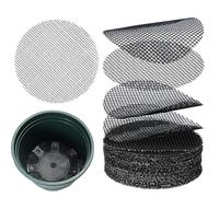 Mesh For Plant Pots, Plant Pot With Drainage, 50 Flower Pot Mesh Pad, Planter Mesh Pad, Breathable Plant Garden's Drainage Mesh, Sturdy Succulent & Bonsai Pot Bottom Grid Mat Mesh For Gardener