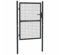 Vidaxl Mesh Garden Gate Galvanised Steel 100X225 Cm Grey