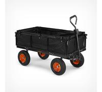 VonHaus 600kg Weight Capacity Heavy Duty Garden Cart in Black VonHaus Black