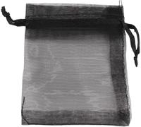 Mesh Gift Pouches Wedding Jewelry Bags, Red Organza Drawstring Gift Bags For Jewelry Wedding Party Candy Pack Of 100(Black)