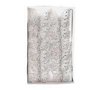 Mesh Glittered Butterflies Silver 8cm 12pc