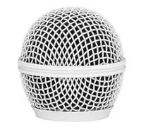 Mesh Grill for Microphones, Stainless Steel Microphone Head Replace, Mic Grille Replacement for SM58S SM58LC BETA58 BETA58A SA M30 SV100 UT2 PGX24 SLX4 (White)