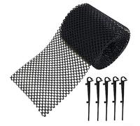 Mesh Gutter Guard, Rolls Gutter Protection Mesh Guard with 15 Fixing Clips for LEAF Mesh Roll Protection Mat Guard Net for Garden- 18cm*8m (Nails 15)