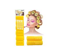 Mesh Hair Rollers with Pins Set - No Heat Self Grip Curlers for Women & Girls | Professional Salon & Barber Hairdressing Rollers | Lightweight Mesh Plastic Curlers for Volume, Curls (06, 3.5cm)