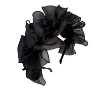 Mesh Hairband For Female French Bowknot Flower Hairhoop Elegant Dinner Party Headband Dress Accessories Mesh Hairhoop