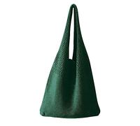 Mesh Handbag Bag Mesh Hollowed Out Beach Bag Knitted One Shoulder Women's Bag over The Shoulder Bags for Men (Green, One Size)