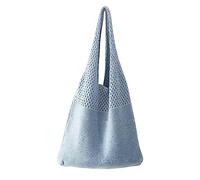Mesh Handbag Shopping Bag Mesh Hollow Out Beach Bag Knitted One Shoulder Bag for Women Shoulder Bags Laptop, c, One Size