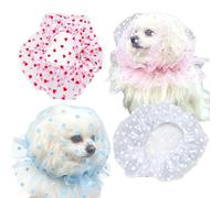 Mesh Head Net for Dogs 4 Pieces Adjustable Anti-Pickup Mesh Cover