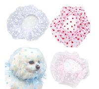 Mesh Head Net for Dogs 4 Pieces Anti-Pickup Adjustable Mesh Head Cover