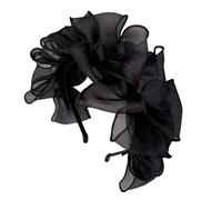 Mesh Headband Mesh French Bow Knot Flower Hair Hoop Elegant Dinner Party Headband Dress Accessories Mesh Hair Hoop