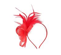 Mesh Headband Women 1920s Tulle Feather Hair Hoop Elegant Evening Dress Headband Party Accessories Hair Hoops