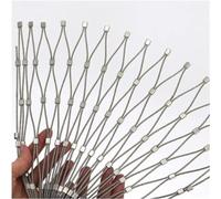 Mesh Hole 8cm Snap Connection Anti-theft Woven Fence, Flexible Garden Farm Stair Balcony Protection Net(Silver-3mm)