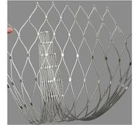 Mesh Hole Plant Climbing Net, Kindergarten Play Equipment Safety Netting, Flexible Impact Resistance Animal Barrier(Silver-3mm)