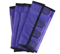 Mesh Horse Fly Boots (Set of 4) - Breathable, Fly-Proof Leggings for All-Day Comfort (Purple)