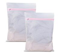 Mesh Laundry Bags, 2 Pcs Washing Bags for Laundry, Pet Laundry Bag, 90x60cm Extra Thick Fine Net Delicates Wash Bag with Zip for Lingerie, Socks, Baby Clothes, Bed Sheet, Travel Organizer