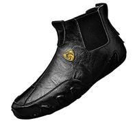 Mesh Lightweight Walking Shoes New Men's Casual High Top Leather Shoes British Trend Sports Shoes