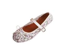Mesh Loafers Women with Bow Embroidery Round Toe Flat Loafers Shallow Mouth Closed Toe Over-The-Knee Flat Shoes Plus Size Slip On Shoes for Ladies Spring Summer Outdoor Office Work Daily Wear 3.5-7.5