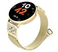 Mesh Loop Strap for Galaxy Watch Band 7 6 5 4, FE 40mm, Watch 5 Pro 45mm, 4 Classic 46mm 42mm, Active 2 Gold Magnetic Metal Bands for Samsung Watch Sport Bling Milanese Bracelet for Women
