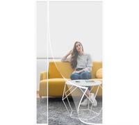 Mesh Magnetic Screen Door 185x210cm Side Opening Mosquito Net Door Nets Fly Insect Screen Upgrade Enhanced Mesh Keeps Bugs Mosquito Out Let Breeze in White