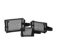 Mesh Makeup Bag,Convenient Portable Set of 3 with Zipper - Mesh Storage Bag - For Use In Dormitory, Home, Office, Gym, Short Travel, Fitness And Bathing, Black, verwijzen naar de beschrijving, Unisex