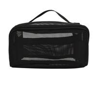 Mesh Makeup Bag Large Capacity Storage Organizer Portable Transparent Cosmetic Pouch for Travel Daily Use PVC Material 9.5 x 3 x 8.5 x 18cm