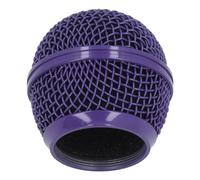 Mesh Microphone Grille Head, Microphone Grille Ball with Inner Foam Windscreen, Microphone Replacement Grille for SM58S SM58LC BETA58 BETA58A SA M30 SV100 UT2 PGX24 SLX4 (Purple)