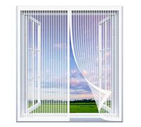 Mesh Mosquito Net for Windows 70 x 130 cm Magnetic Fly Screen Window Prevents Insects No Drilling Or Screwing Easy Installation Insect Screen Window for Various Windows, White