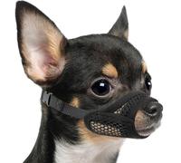 Mesh Muzzle For Short Snout And Small Medium Dogs Anti-Biting, Focus On Brachycephalic Dogs Like Chihuahua Pomeranian, Breathable Fabric, Opening Front, Allow Panting, For Grooming Vet Visits