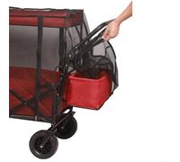 Mesh Net Cover, Garden Cart Net, Cart Accessories Mesh Cover with Zip Side Door for Most Foldable Folding Garden Carts