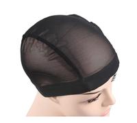 Mesh Net Glueless Hair Net Wig Liner Cheap Wig Caps For Making Wigs Spandex Net Elastic Dome Wig Cap(Mesh-Beige-M-6Pcs)