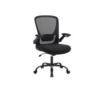 Mesh Office Chair with Flip-Up Armrests, Black / without Headrest