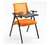 Mesh Office Chair with Integrated Desk Foldable for Adults Students Lumbar Support Right Side Cup Holder Tablet Stand Sturdy Steel e