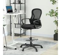 Mesh Office Chair with Lumbar Support, Adjustable Height, Black VINSETTO Black One Size