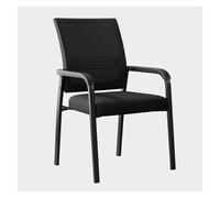 Mesh Office Desk Chair with Lumbar Support, Thick Cushed Seat, Ideal for Conference Rooms and Waiting Areas (Black)