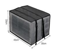 Mesh Outdoor AC Unit Cover, Polyester, Sizes 43-70 cm, Black | Shields your air conditioning unit from sunlight, dust, and scratches to help extend its working life.