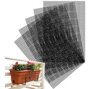 Mesh Pads for Pots | Rectangular Planter Hole Mesh | DIY Bonsai Pot Bottom Grid Netting | 5pcs Breathable Pot Mats for Gardening Flower Plant Pots Home Garden Balcony
